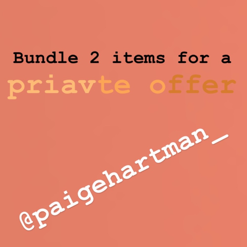 BUNDLE ANY 2 ITEMS FOR A ~PRIVATE OFFER~